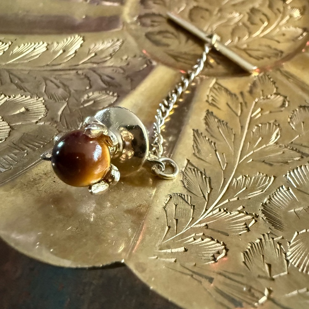 Gold tone and Tiger’s eye Tie Pin